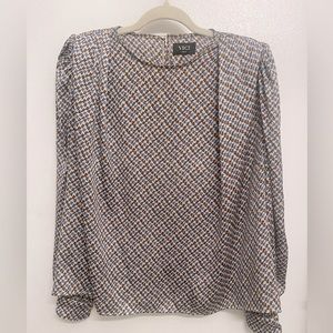 VICI Collection Print Satin Blouse
